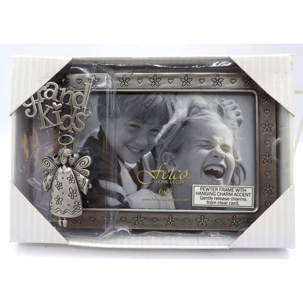 Pewter Grandchildren Picture Frame w hanging charm by Fetco Home Decor for Kohls